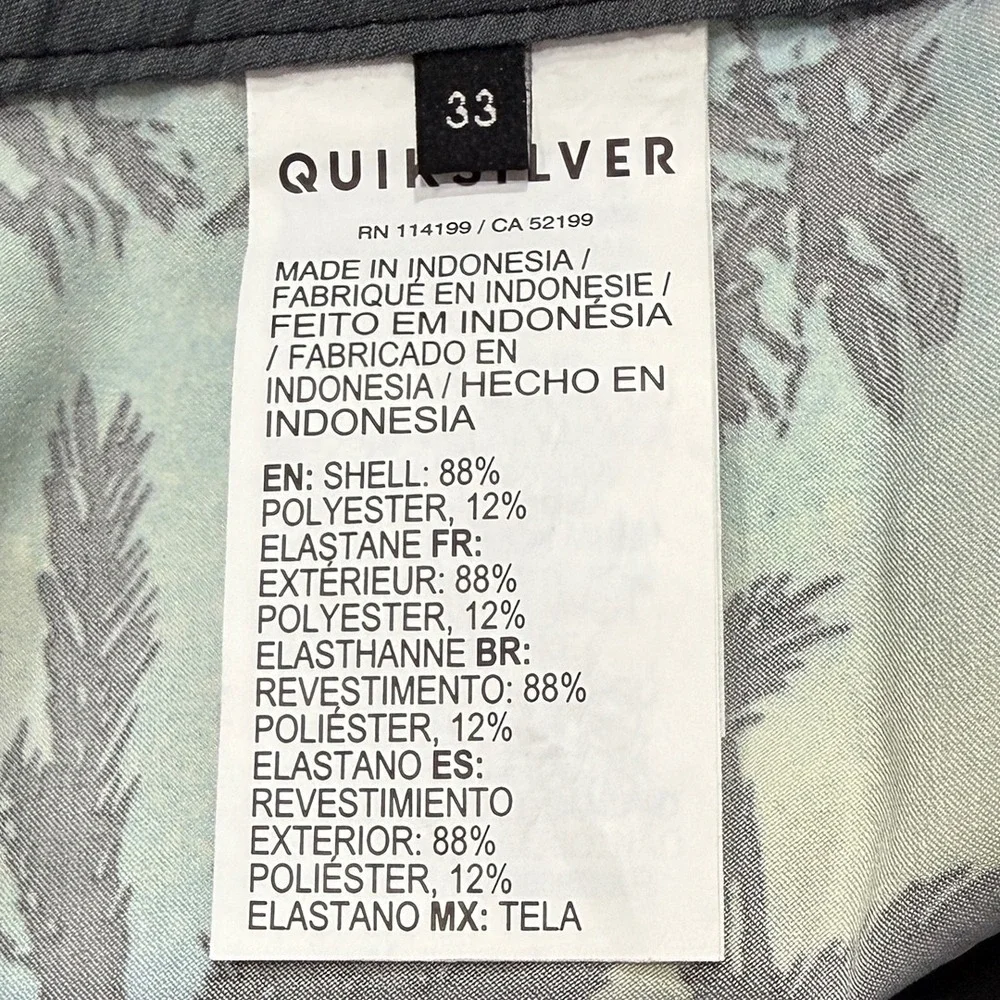 Quiksilver Surfsilk Washed 18 Board Shorts - NWT Mens Size 33 Multi - #49691-L8